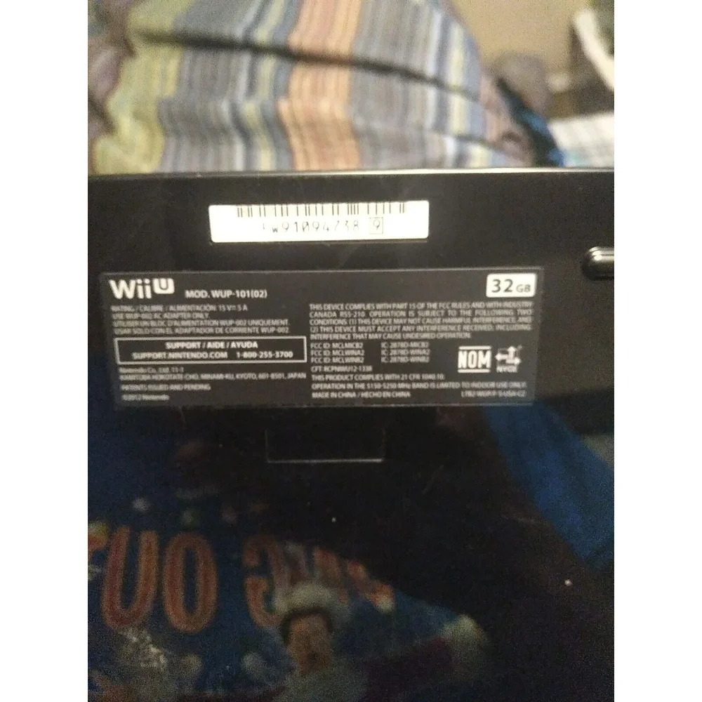 Nintendo Wii U 32GB Black Deluxe Console & Gamepad WUP-101(02) Tested